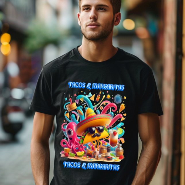 Sombrero och Sunglass tacos och margaritas T Shirt (Skapare uppladdad)