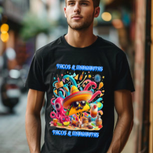 Sombrero och Sunglasses Margarita Akut T Shirt