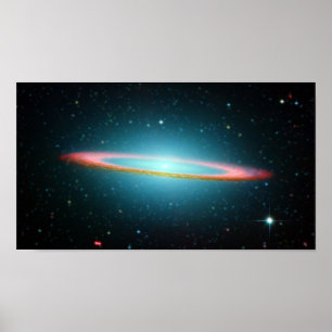 Sombrero spiral galaxy NGC 4594 Poster
