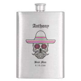 Sombrero Sugar Skall| Best Man Bröllop Gift Fickplunta