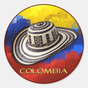 Sombrero Vueltiao Runt Klistermärke