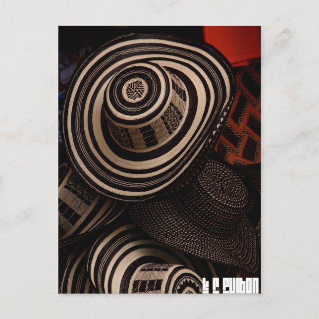 Sombrero Vueltiao: vykort (Framsida)