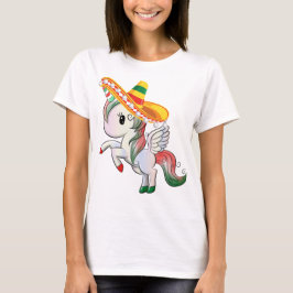 Sombrero Wearing Cinco de Mayo Unicorn Pegasus T Shirt
