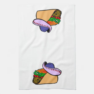 Sombrero Wearing Taco Kökshandduk