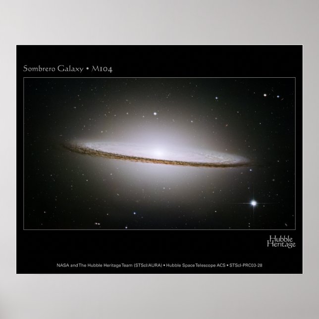 SombreroGalaxyM104-2003-28a Poster (Framsidan)