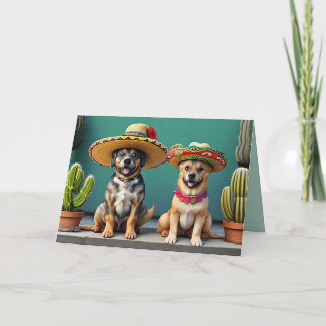 sombreros perros helgkort (Framsida)