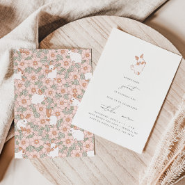 Sombunny Sweet Vår Blommigt Girls 1:a födelsedagen Inbjudningar