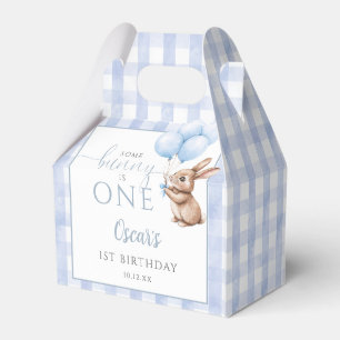 Some Bunny är ett blått ballong 1-årsdag Presentaskar