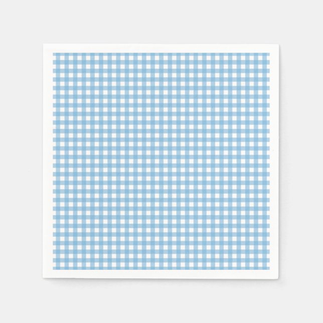 Some Bunny är Ett blått Gingham Födelsedag Pappersservett (Framsidan)
