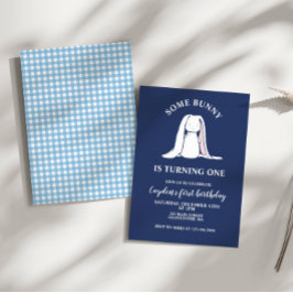 Some Bunny är Ett blått inbjudningskort för första