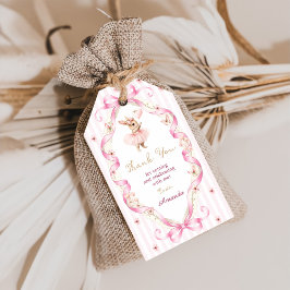 Some Bunny är ett rosa band Gingham 1-årsdag Presentetikett