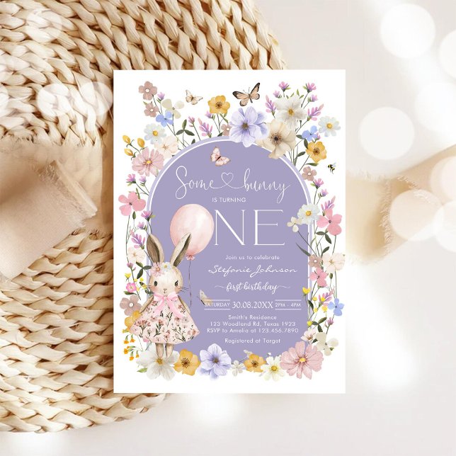 Some Bunny är ONE Flickkalas Inbjudan (Skapare uppladdad)