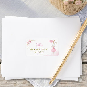 Some Bunny är One Pink Coquette Balelina-adress Adressetikett