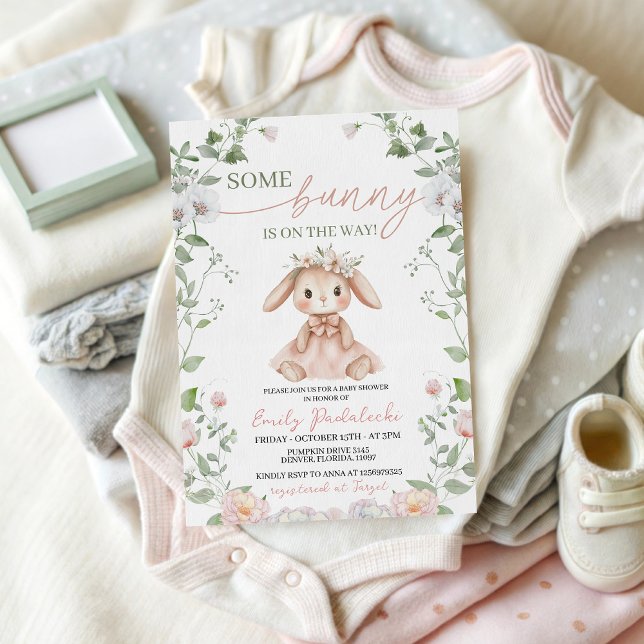 Some Bunny Baby Shower Inbjudan (Skapare uppladdad)