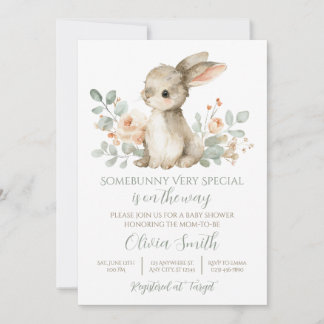 Some Bunny Baby Shower Invitation Vintage Bunny Inbjudningar