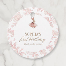 Some Bunny Birthday Pink Bunny Party Gåvor Etiketter
