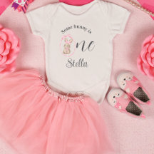Some Bunny Bodysuit 1st Birthday Outfit