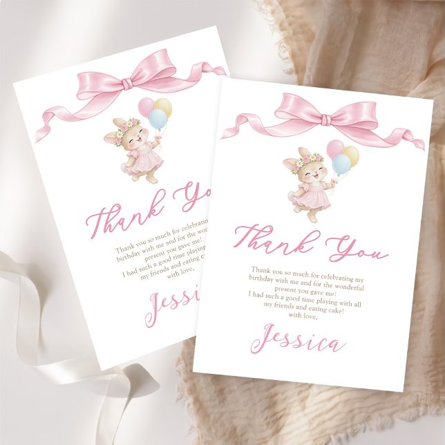 Some Bunny Girl Pink is Turning One Birthday Tack Kort (Skapare uppladdad)