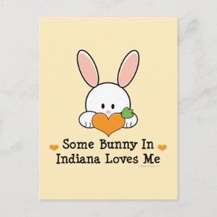 Some Bunny In Indiana Loves Me vykort