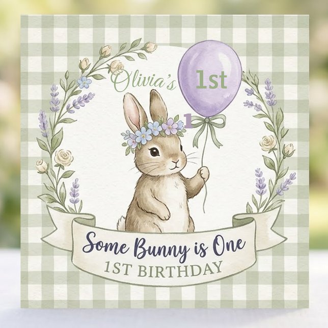 Some Bunny is One 1-års Födelsedags Servetter (Skapare uppladdad)