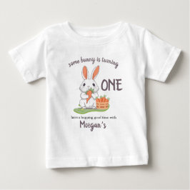 Some Bunny Is One Pojkar Flickor 1-årsdag T Shirt