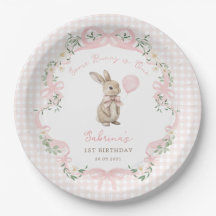 Some Bunny is One: Rosa band rosett 1-årsdag