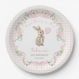 Some Bunny is One: Rosa band rosett 1-årsdag