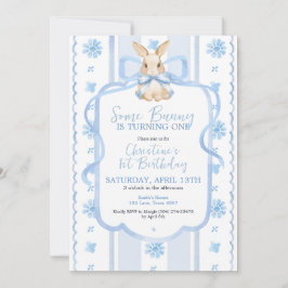 Some Bunny is One Watercolor Birthday Invitation Inbjudningar