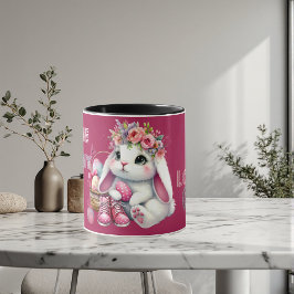Some Bunny Loves Me Whimsical Spring Personalized  Mugg