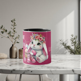 Some Bunny Loves Me Whimsical Spring Personalized  Mugg