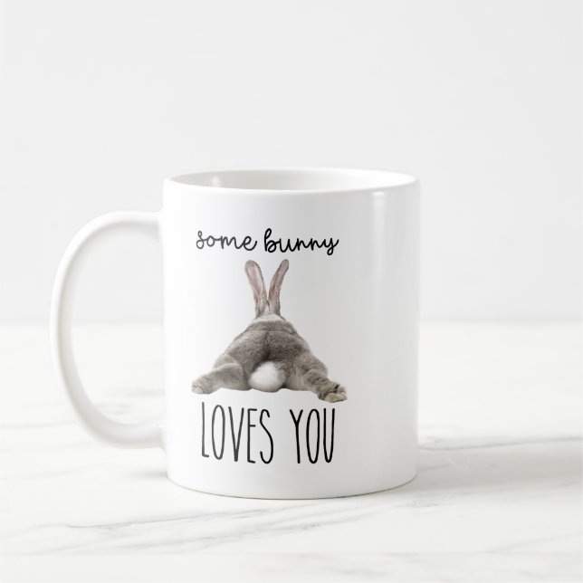 Some Bunny Loves You – Cute Rabbit Mug for Bunny  Kaffemugg (Vänster)