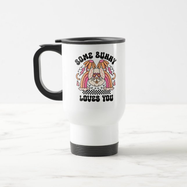 Some Bunny Loves You – Cute Rabbit Mug for Bunny  Resemugg (Vänster)