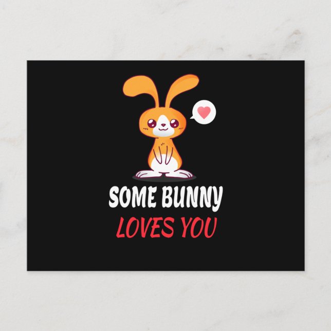 Some Bunny Loves You I Partnerskap Vykort (Framsida)