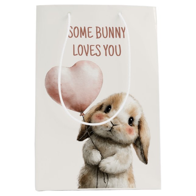 Some Bunny Loves You med hjärtballong (Framsidan)