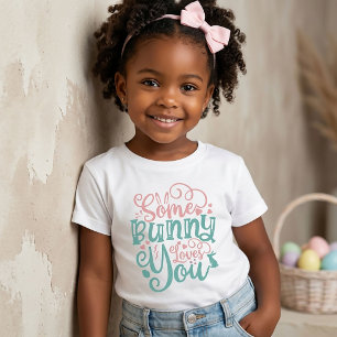 Some Bunny Loves You Påsk T-Shirt för pojkar flick