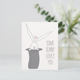 Some Bunny Loves You - söta klassrumsvalentinprese Vykort