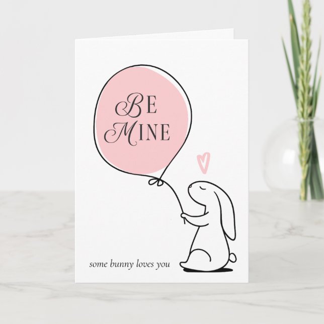 Some bunny loves you Valentine's Day Personalized Helgkort (Framsida)