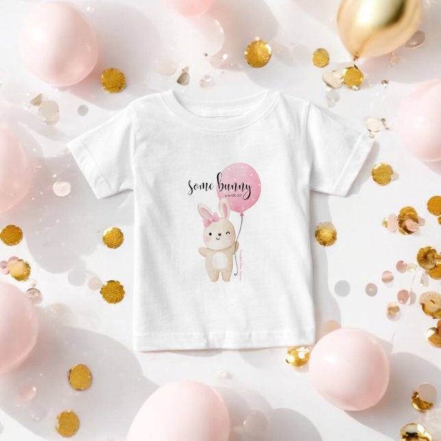 Some Bunny Rosa Ballong STORASYSTER T Shirt (Skapare uppladdad)