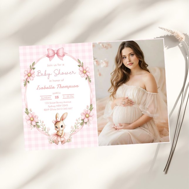 Some Bunny Söt Baby Shower Foto Inbjudningar (Skapare uppladdad)