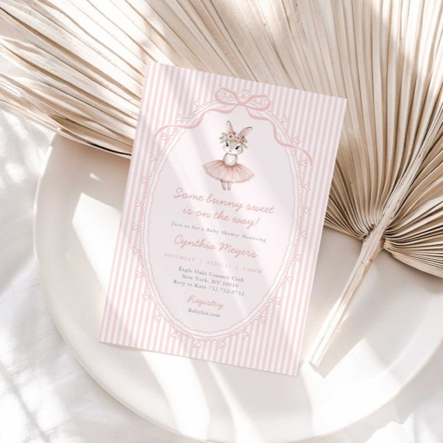 Some Bunny Sweet on the Way Baby Shower Invitation Inbjudningar (Skapare uppladdad)