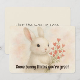 Some Bunny Thinks You’re Great Valentines Day Card Julkort