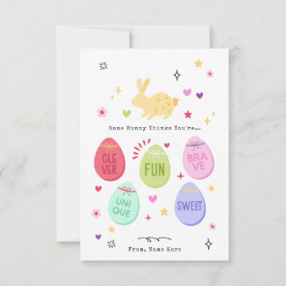 Some Bunny Thinks You're Awesome Happy Easter Card Inbjudningar