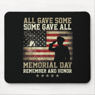Some Gave Salute Veteran Minnesdag Flagga Musmatta