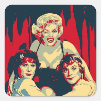 Some like it hot Pop Art Fyrkantigt Klistermärke