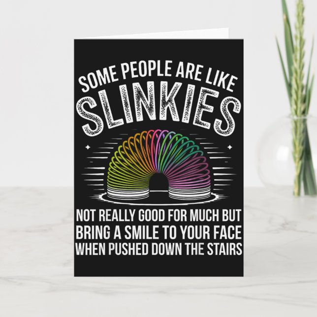 Some People Are Like Slinkies Funny Humor Retro Sa Kort (Framsida)