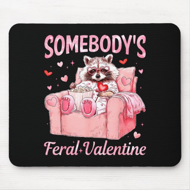 Somebody's Feral Valentine Cute Raccoon Xoxo Valen Musmatta (Framsidan)