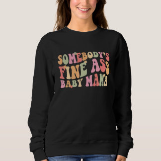 Somebody's Fineass Baby Mama Groovy Colors Women T Shirt