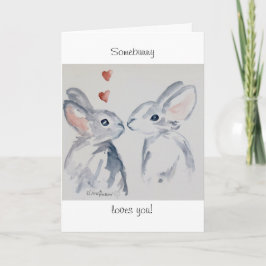 Somebunny älskar dig helgkort