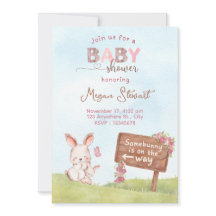 SomeBunny baby shower inbjudan