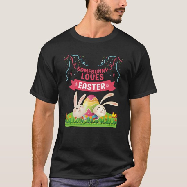 SOMEBUNNY KÄRLEK PÅSK PÅSKHARE BARN T SHIRT (Framsida)